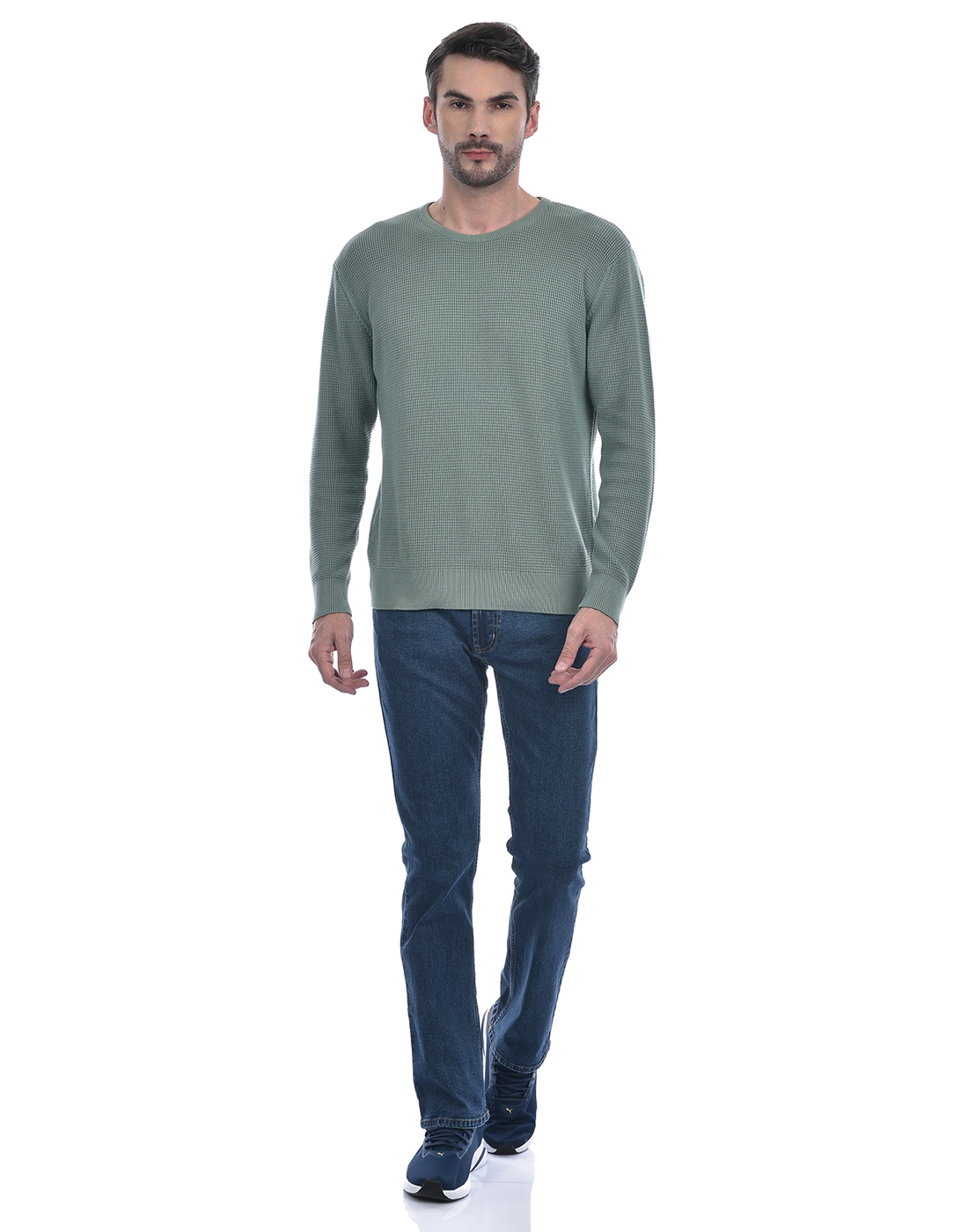 Numero Uno Men Faded Light Blue Jeans